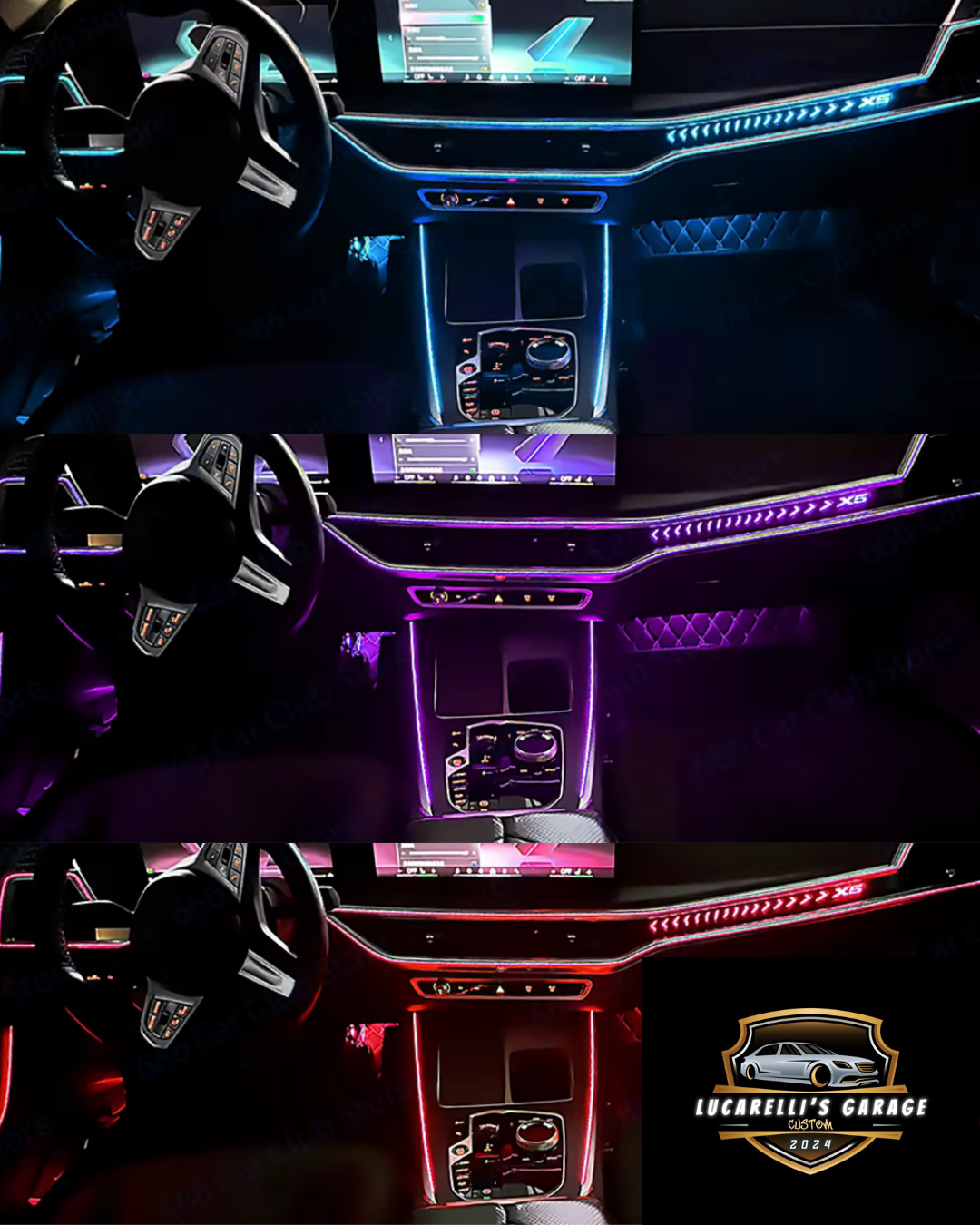 Modanatura Cruscotto con Illuminazione LED per BMW X5 / X6 / X7